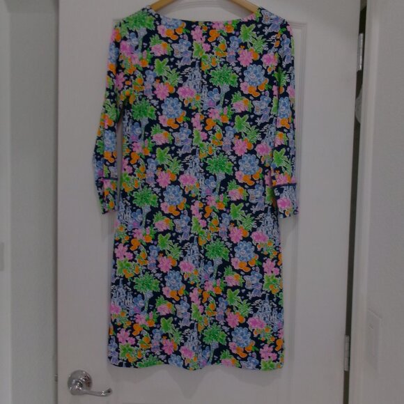 New Lilly Pulitzer x Disney Sophie Stretch Sheath Dress Agean Blue Pink Green M - Picture 9 of 11